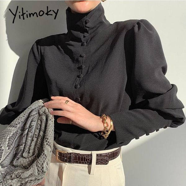 women's blouses & shirts yitimoky blouse women vintage shirt fashion 2021 black office lady turtleneck solid lantern sleeve spring sum, White
women's blouses & shirts yitimoky blouse women vintage shirt fashion 2021 black office lady turtleneck solid lantern sleeve spring sum, White