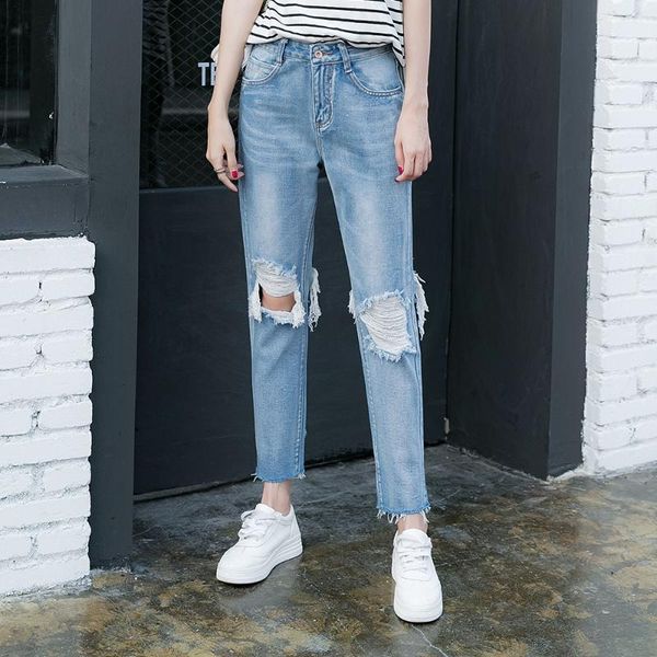 women's jeans hole fashion high waist women wide leg casual solid denim jeansbulift pants, Blue
women's jeans hole fashion high waist women wide leg casual solid denim jeansbulift pants, Blue