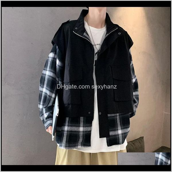 outerwear & coats clothing apparel drop delivery 2021 autumn plaid fashion retro fake two-piece casual jackets mens streetwear wild loose hi, Black;brown
outerwear & coats clothing apparel drop delivery 2021 autumn plaid fashion retro fake two-piece casual jackets mens streetwear wild loose hi, Black;brown
