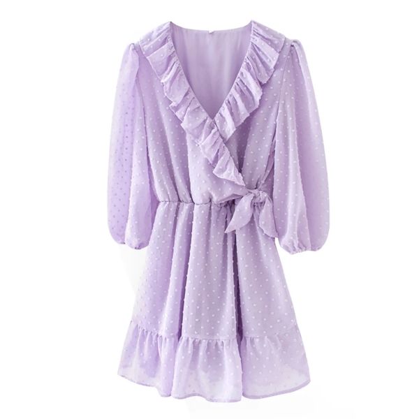 women cross v neck ruffle lace up flocked chiffon mini dress female lantern sleeve clothes casual lady loose vestido d7372 210430, Black;gray
women cross v neck ruffle lace up flocked chiffon mini dress female lantern sleeve clothes casual lady loose vestido d7372 210430, Black;gray