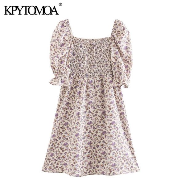 women chic fashion floral print smocked elastic mini dress vintage square collar puff sleeves female dresses mujer 210420, Black;gray
women chic fashion floral print smocked elastic mini dress vintage square collar puff sleeves female dresses mujer 210420, Black;gray
