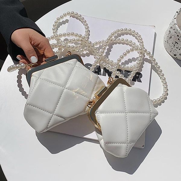 cross body rhombic lattice pu leather clip bag for women 2021 small pearl chain shoulder lady shell crossbody fashion handbags and purses
cross body rhombic lattice pu leather clip bag for women 2021 small pearl chain shoulder lady shell crossbody fashion handbags and purses