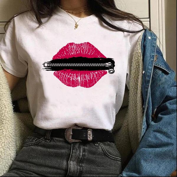 graphic cartoon funny lip women t shirt fashion clothing casual 90s print clothes lady tees female womens, White
graphic cartoon funny lip women t shirt fashion clothing casual 90s print clothes lady tees female womens, White