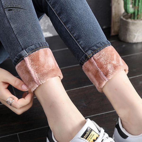 women's jeans thick winter warm skinny for women female high waist velvet denim pants streetwear stretch trousers plus size 17953, Blue
women's jeans thick winter warm skinny for women female high waist velvet denim pants streetwear stretch trousers plus size 17953, Blue
