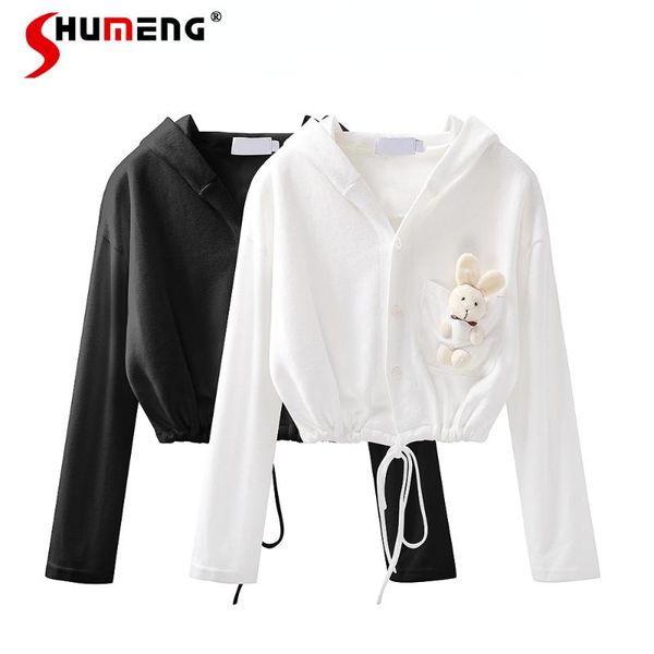 women's hoodies & sweatshirts white short hooded cardigan for women fall 2021 long sleeve cartoon clothing drop, Black
women's hoodies & sweatshirts white short hooded cardigan for women fall 2021 long sleeve cartoon clothing drop, Black