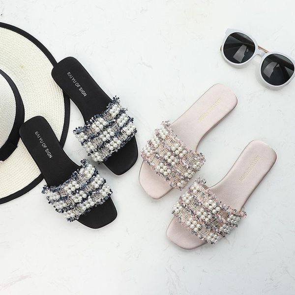slippers 2021 summer string bead women shoes woman houndstooth pearls low heels flats sandals ladies beach bohemian flip flops, Black
slippers 2021 summer string bead women shoes woman houndstooth pearls low heels flats sandals ladies beach bohemian flip flops, Black