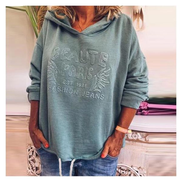 casual hooded loose female drawstring women's fashion comfortable and warm embossed blouses are in autumn winter hoodies & sweatshirts, Black
casual hooded loose female drawstring women's fashion comfortable and warm embossed blouses are in autumn winter hoodies & sweatshirts, Black