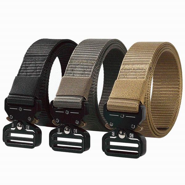 belts men's leather belt tactical multi-functional military training outdoor nylon pant, Black;brown
belts men's leather belt tactical multi-functional military training outdoor nylon pant, Black;brown