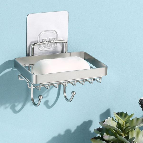 soap dishes stainless steel dish holder bathroom wall mounted drainer adhesive with hook multifunction kitchen storage
soap dishes stainless steel dish holder bathroom wall mounted drainer adhesive with hook multifunction kitchen storage