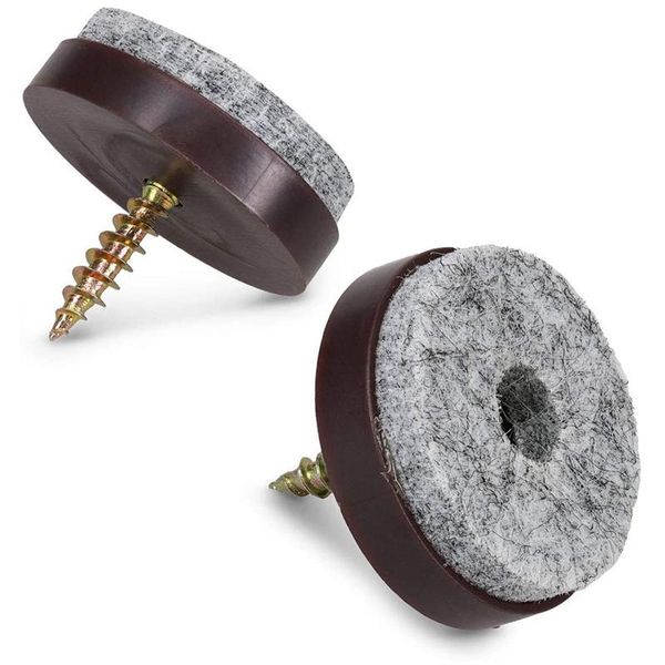 gift sets 50 pcs 1-1/8inch felt pads for furniture round screw-in sliders chair legs, floor gliders to protect hardwood, brown
gift sets 50 pcs 1-1/8inch felt pads for furniture round screw-in sliders chair legs, floor gliders to protect hardwood, brown
