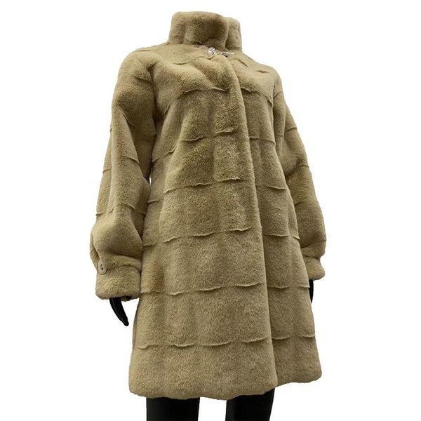 women's fur & faux 2021 winter danish mink for high-quality thick warm loose fashion coat, Black
women's fur & faux 2021 winter danish mink for high-quality thick warm loose fashion coat, Black