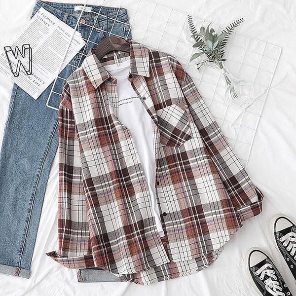 women's jackets harajuku plaid printing coat ladies long sleeve loose casual lapel mid-length shirt jacket oversized, Black;brown
women's jackets harajuku plaid printing coat ladies long sleeve loose casual lapel mid-length shirt jacket oversized, Black;brown