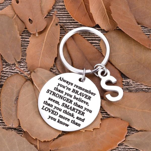 keychains fashion keychain birthday graduation gifts for him her quote " always rremember you are braver than believe keyring, Silver
keychains fashion keychain birthday graduation gifts for him her quote " always rremember you are braver than believe keyring, Silver