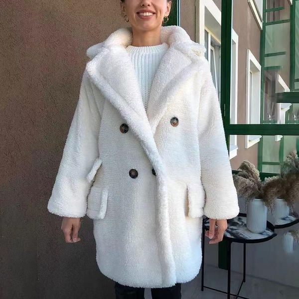 women's fur & faux elegant womens winter warm coats thick long ladies teddy jackets turn down collar overcoat casaco feminino s-4xl, Black
women's fur & faux elegant womens winter warm coats thick long ladies teddy jackets turn down collar overcoat casaco feminino s-4xl, Black