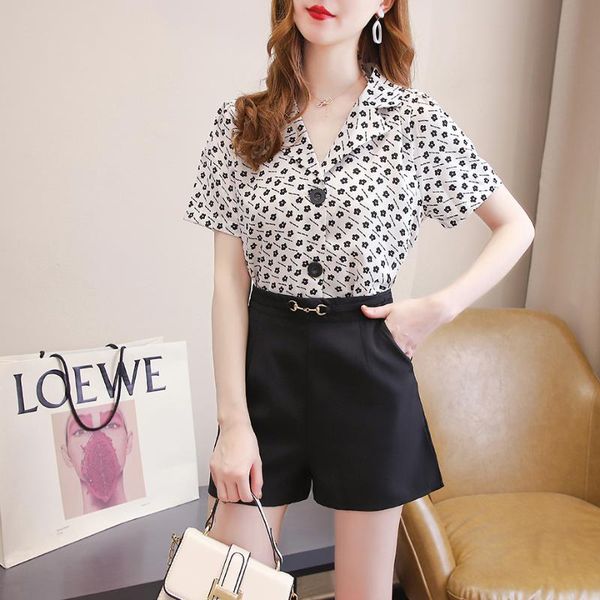 women's tracksuits summer style shorts fashion suits women single breasted short sleeve print shirt + all-match slim two piece set, Gray
women's tracksuits summer style shorts fashion suits women single breasted short sleeve print shirt + all-match slim two piece set, Gray