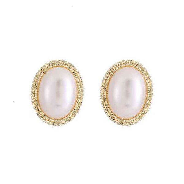s925 pure sier needle geometric oval large pearl earrings exaggerated temperament simple earrings women's fashion in 2021, Golden
s925 pure sier needle geometric oval large pearl earrings exaggerated temperament simple earrings women's fashion in 2021, Golden