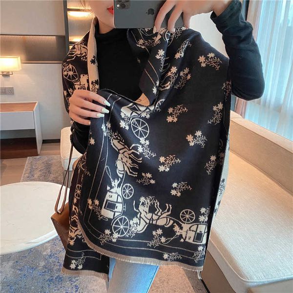 scarf autumn and winter classic carriage female imitation cashmere thickened student scarf dual-purpose shawl, Blue;gray
scarf autumn and winter classic carriage female imitation cashmere thickened student scarf dual-purpose shawl, Blue;gray