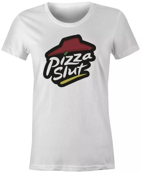 pizza slut funny joke food womens pizza t-shirt tee, White;black
pizza slut funny joke food womens pizza t-shirt tee, White;black