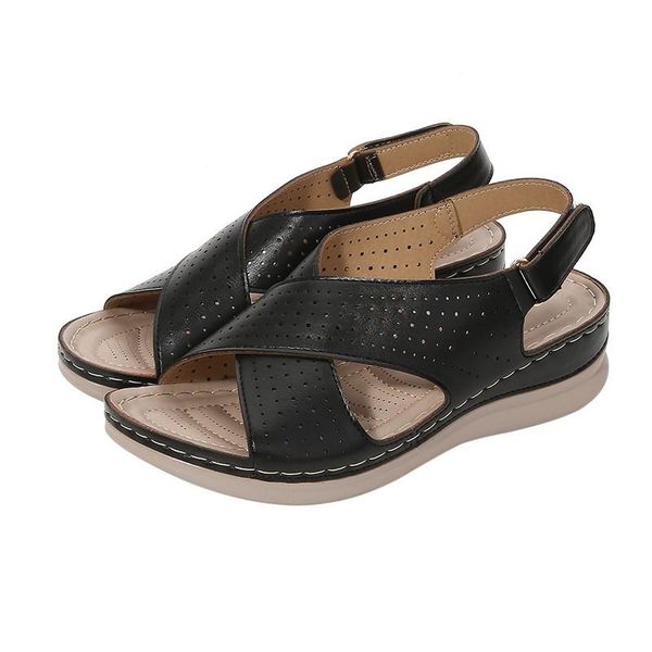 sandals 2021 women's sandal cross wedges shoes vintage women summer platform ladies open toe casual sandalias mujer, Black
sandals 2021 women's sandal cross wedges shoes vintage women summer platform ladies open toe casual sandalias mujer, Black