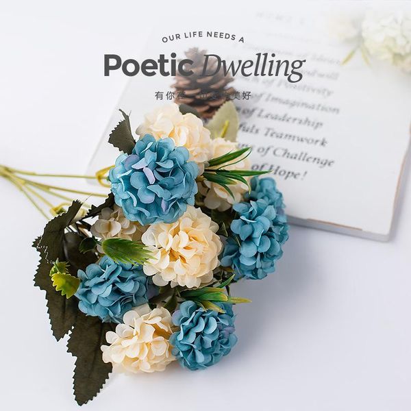 decorative flowers & wreaths 1pcs hydrangea simulation bouquet silk plastic flower wedding arrangement living room decoration
decorative flowers & wreaths 1pcs hydrangea simulation bouquet silk plastic flower wedding arrangement living room decoration