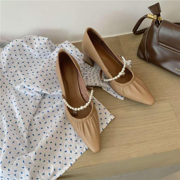 chaussure femme 2021 spring high heels shoes women's pumps genuine leather handmade soft pearl decoration women dress, Black
chaussure femme 2021 spring high heels shoes women's pumps genuine leather handmade soft pearl decoration women dress, Black