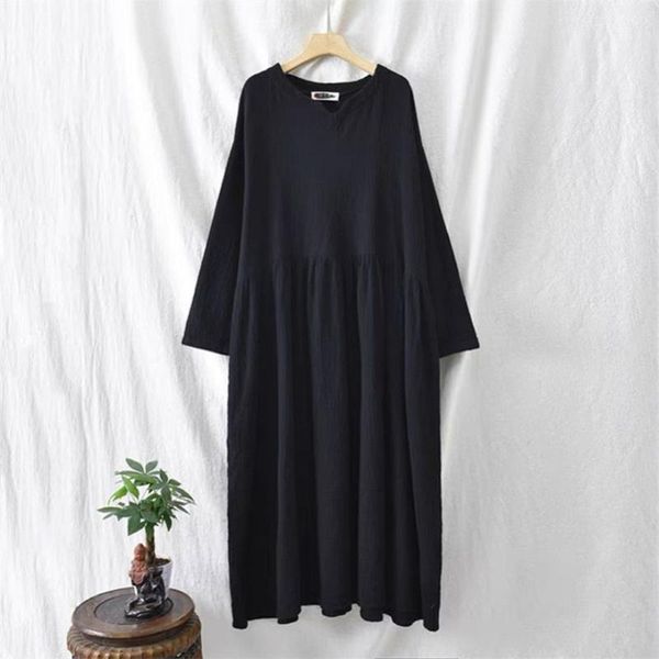 plus size dresses vintage elegant autumn long dress women cotton v-neck slim solid color buttons maxi with pocket 12 l-6xl, Black
plus size dresses vintage elegant autumn long dress women cotton v-neck slim solid color buttons maxi with pocket 12 l-6xl, Black