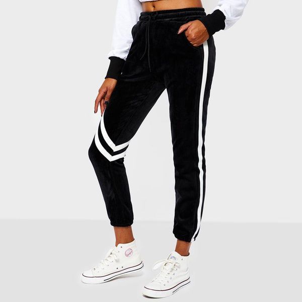 women's pants & capris women black casual velvet winter warm thicken fleece stripe fashion loose joggers streetwear school sweatpants, Black;white
women's pants & capris women black casual velvet winter warm thicken fleece stripe fashion loose joggers streetwear school sweatpants, Black;white