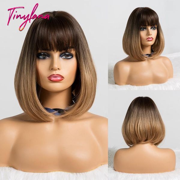 synthetic wigs tiny lana ombre brown blonde short straight hair lolita bobo with bangs for women cosplay heat resistant, Black
synthetic wigs tiny lana ombre brown blonde short straight hair lolita bobo with bangs for women cosplay heat resistant, Black
