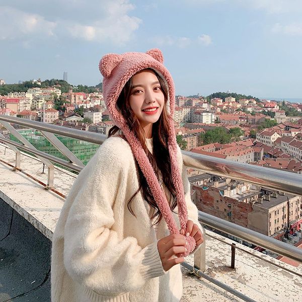 beanie/skull caps female autumn and winter sweet cute plush hat scarf thick warm korean version of the earmuffs outdoor wild, Blue;gray
beanie/skull caps female autumn and winter sweet cute plush hat scarf thick warm korean version of the earmuffs outdoor wild, Blue;gray