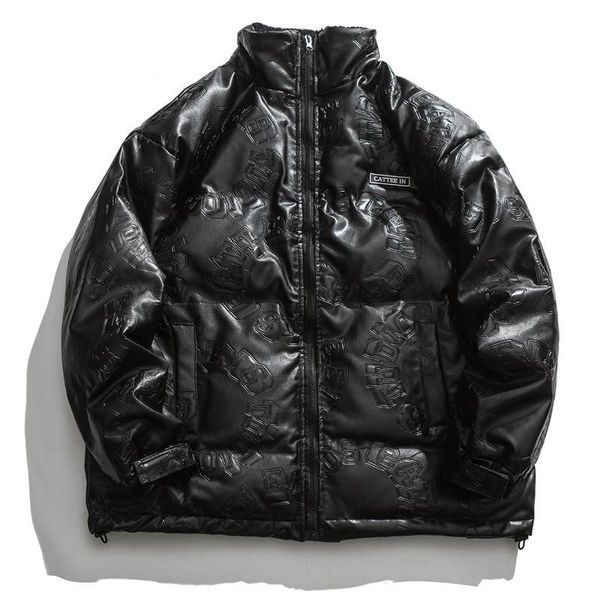 men's jackets streetwear parka jacket hip hop harajuku letter pu leather padded vintage winter thick warm cotton outwear fashion coat, Black;brown
men's jackets streetwear parka jacket hip hop harajuku letter pu leather padded vintage winter thick warm cotton outwear fashion coat, Black;brown