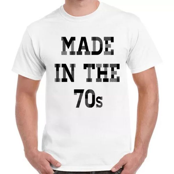 made in the 70s present hipster men women birthday gift t shirt 2573, White;black
made in the 70s present hipster men women birthday gift t shirt 2573, White;black
