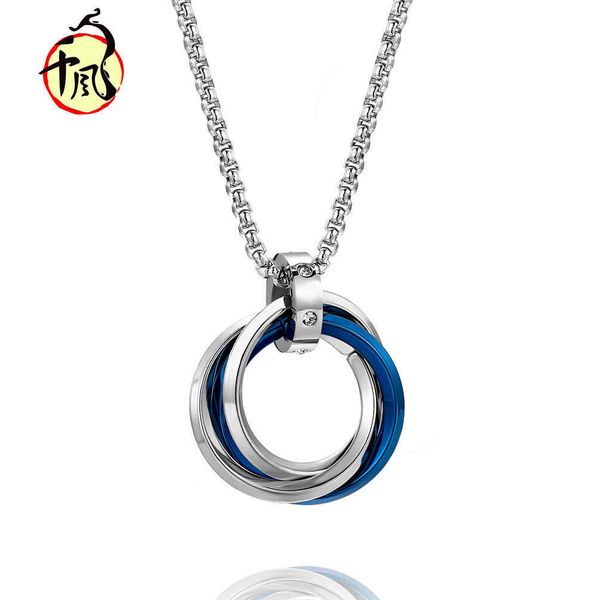 vibrant tiktok, japan, south korea, metrosexual, three ring titanium steel necklace, red live, circles, art pendants, Silver
vibrant tiktok, japan, south korea, metrosexual, three ring titanium steel necklace, red live, circles, art pendants, Silver