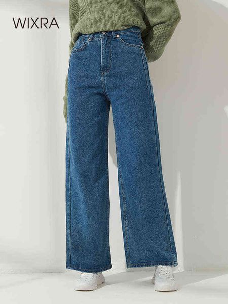 wixra women denim pants casual bottoms cotton wide-leg jeans trousers autumn spring high waist long 211129, Blue
wixra women denim pants casual bottoms cotton wide-leg jeans trousers autumn spring high waist long 211129, Blue