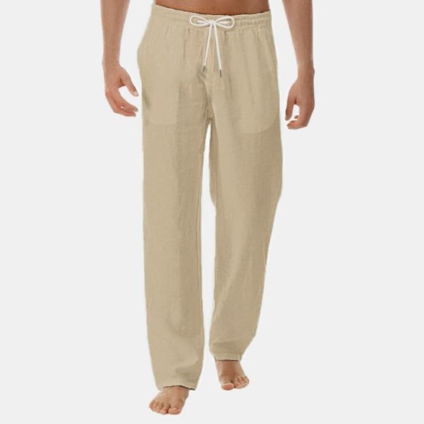 men's pants summer cotton and linen trousers casual loose drawstring sweatpants solid color streetwear pantalon homme 2021, Black
men's pants summer cotton and linen trousers casual loose drawstring sweatpants solid color streetwear pantalon homme 2021, Black