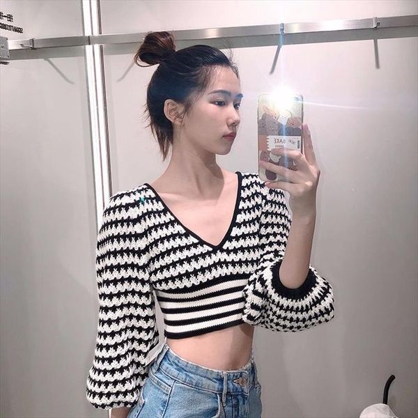 woman pullover spring knitwear women sweater womens loose fitting v neck long sleeves t shirt autumn femme chandails, White;black
woman pullover spring knitwear women sweater womens loose fitting v neck long sleeves t shirt autumn femme chandails, White;black