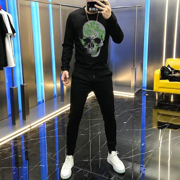men's tracksuits skull drill harajuku sets tracksuit fitness jogging sweatshirt and pants cotton warm sportswear, Gray
men's tracksuits skull drill harajuku sets tracksuit fitness jogging sweatshirt and pants cotton warm sportswear, Gray