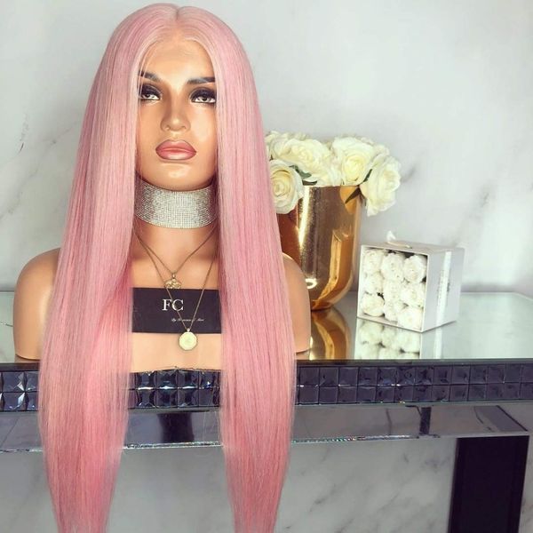 lx brand synthetic lace front wig 26 inch deep part long straight wig pink cosplay wigs fiber lace front wigs for black/white womenfactory d
lx brand synthetic lace front wig 26 inch deep part long straight wig pink cosplay wigs fiber lace front wigs for black/white womenfactory d