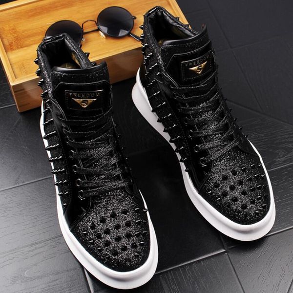 designer high-shoes personality rhinestone shoes men's autumn breathable british wind wild martin shoe, Black
designer high-shoes personality rhinestone shoes men's autumn breathable british wind wild martin shoe, Black