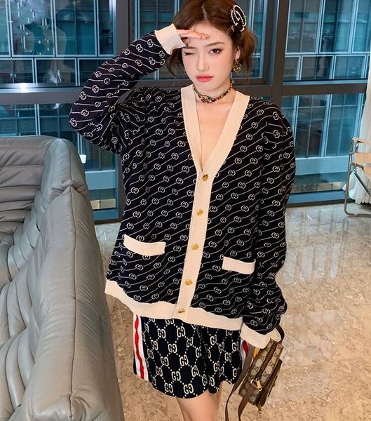 women sweater ladies knitted sweaters oversized patchwork pull jumper letter embroidery knit single breasted cardigan, White;black
women sweater ladies knitted sweaters oversized patchwork pull jumper letter embroidery knit single breasted cardigan, White;black