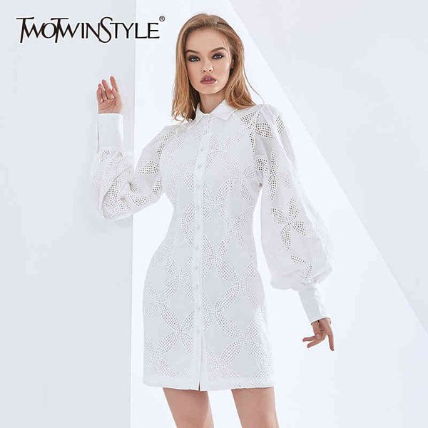 minimalist embroidery dress for female lapel lantern sleeve high waist white dresses women clothing tide 210423, Black;gray
minimalist embroidery dress for female lapel lantern sleeve high waist white dresses women clothing tide 210423, Black;gray