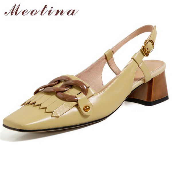 meotina genuine leather mid sandals fringe square toe thick heels chains party sandals summer slingbacks ladies shoes yellow 42 210520, Black
meotina genuine leather mid sandals fringe square toe thick heels chains party sandals summer slingbacks ladies shoes yellow 42 210520, Black