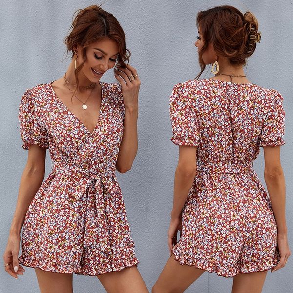 floral chiffon short sleeve jumpsuit women's summer 2021 style waist closing lace up temperament v-neck flare sleeve a-line jumpsuit, White
floral chiffon short sleeve jumpsuit women's summer 2021 style waist closing lace up temperament v-neck flare sleeve a-line jumpsuit, White