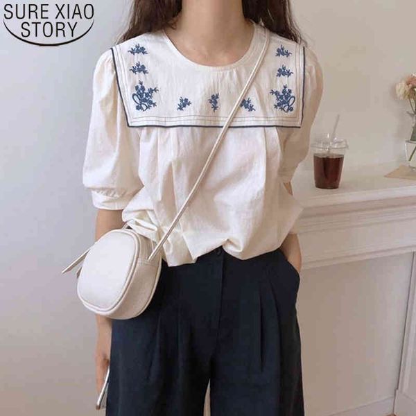 korean chic vintage round-neck embroidered blouse short sleeve blouses women casual loose clothes summer blasas 13651 210417, White
korean chic vintage round-neck embroidered blouse short sleeve blouses women casual loose clothes summer blasas 13651 210417, White