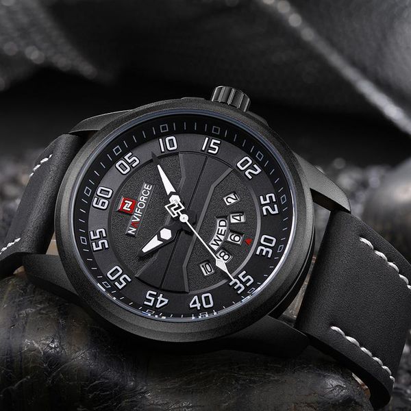 wristwatches naviforce watches black leather strap wrist watch quartz date clock man waterproof relogio masculino, Slivery;brown
wristwatches naviforce watches black leather strap wrist watch quartz date clock man waterproof relogio masculino, Slivery;brown