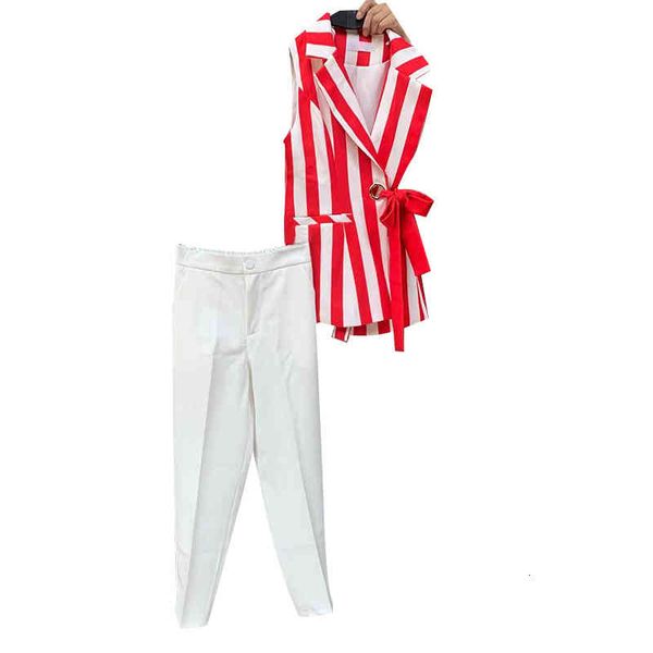 women's two piece pants twotwinstyle casual set for women notched sleeveless lace up vests high waist harem female korean spring fashio, White
women's two piece pants twotwinstyle casual set for women notched sleeveless lace up vests high waist harem female korean spring fashio, White
