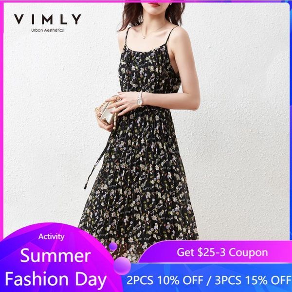 casual dresses vimly summer beach dress for women fashion floral high waist sleeveless sling female pleated f6878, Black;gray
casual dresses vimly summer beach dress for women fashion floral high waist sleeveless sling female pleated f6878, Black;gray