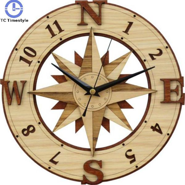 wall clocks retro wooden clock home decoration living room bedroom compass hollow modern design art personality quartz silent movement
wall clocks retro wooden clock home decoration living room bedroom compass hollow modern design art personality quartz silent movement