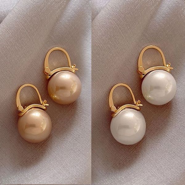 fashion korean oversized white pearl dangle earrings for women bohemian golden round pearls wedding earrings jewelry gift, Silver
fashion korean oversized white pearl dangle earrings for women bohemian golden round pearls wedding earrings jewelry gift, Silver