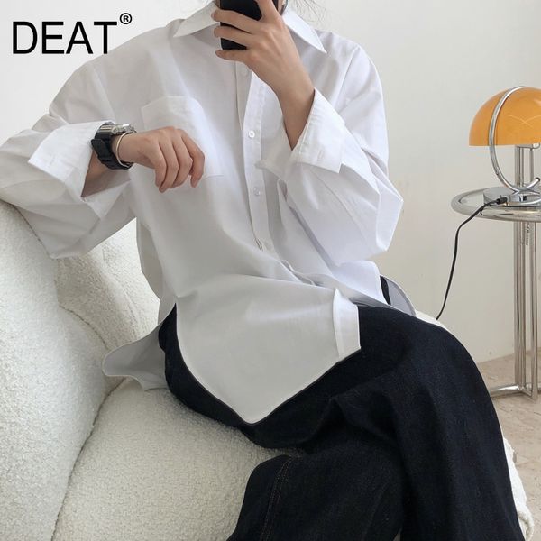 autumn and spring fashion casual simple temperament white loose slimturn-down long sleeve shirt women sf454 210421
autumn and spring fashion casual simple temperament white loose slimturn-down long sleeve shirt women sf454 210421