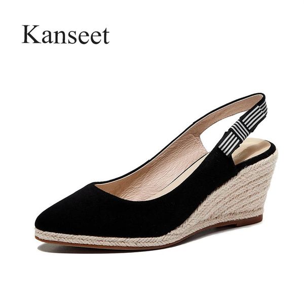 kanseet 2021 summer woman's sandals weave wedges kid-suede fashion handmade platform footwear pointed toe high heels shoes dress, Black
kanseet 2021 summer woman's sandals weave wedges kid-suede fashion handmade platform footwear pointed toe high heels shoes dress, Black